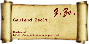 Gauland Zsolt névjegykártya